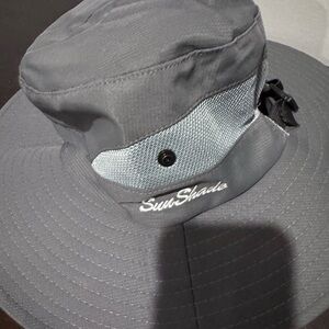 Sun Shades Charcoal Outdoor Hat With Ponytail Hole